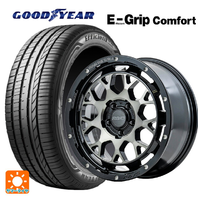 スズキ スイフトスポーツ(ZC33S)用 195/45R17 81W グッドイヤー エフィシェントグリップ コンフォート レイズ チームデイトナ M9+ BEL 新品サマータイヤホイール 4本セット