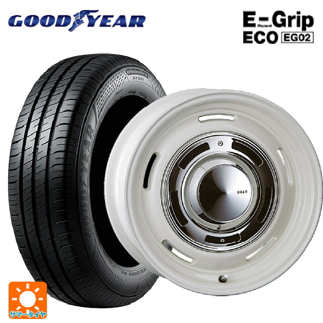175/60R16 82H グッドイヤー エフィシェントグリップ エコ EG02 # クリムソン ディーン クロスカントリー マーガレットホワイト 16-6J 国産車用 サマータイヤホイール4本セット|タイヤホイール専門店コニシタイヤ