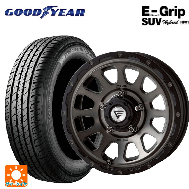 スズキ ジムニー(64系)用 175/80R16 91S グッドイヤー エフィシェントグリップSUV HP01 エクシズルライン デルタフォース オーバル # マットスモークポリッシュ 新品サマータイヤホイール 5本セット｜タイヤホイール専門店コニシタイヤ 124,610円