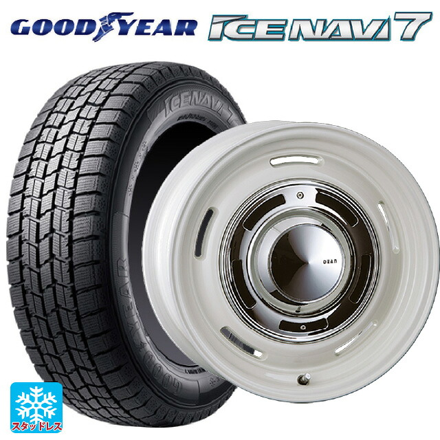 2025年製 205/60R16 92Q グッドイヤー アイスナビ7(数量限定) # クリムソン ディーン クロスカントリー マーガレットホワイト 16-6.5J 国産車用 スタッドレスタイヤホイール4本セット