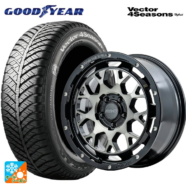 215/45R17 91H XL グッドイヤー ベクターフォーシーズンズ ハイブリッド レイズ チームデイトナ M9+ BEL 17-7J 国産車用 オールシーズンタイヤホイール4本セット