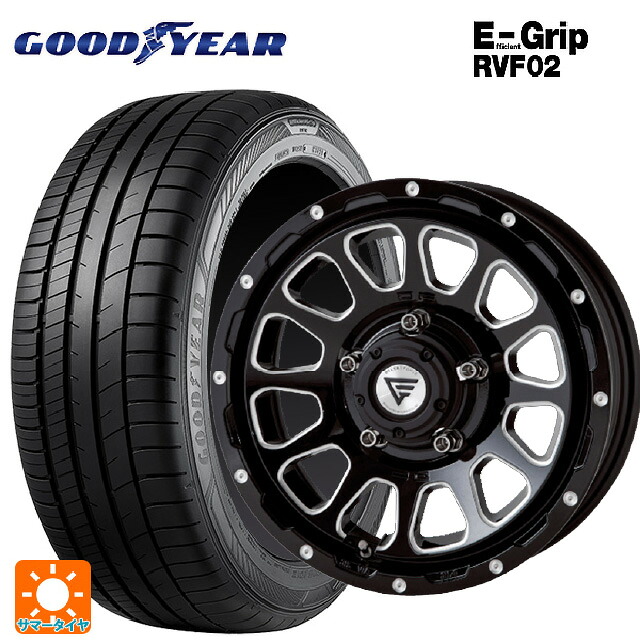 215/65R16 98H グッドイヤー エフィシェントグリップ RVF02 エクシズルライン デルタフォース オーバル ブラックマシニング 16-6J 国産車用 サマータイヤホイール4本セット