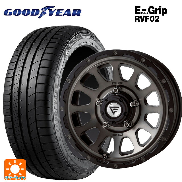 215/65R16 98H グッドイヤー エフィシェントグリップ RVF02 エクシズルライン デルタフォース オーバル マットスモークポリッシュ 16-6J 国産車用 サマータイヤホイール4本セット