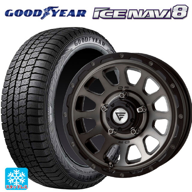 215/65R16 98Q グッドイヤー アイスナビ8 # エクシズルライン デルタフォース オーバル # マットスモークポリッシュ 16-5.5J 国産車用 スタッドレスタイヤホイール4本セット 120,650円