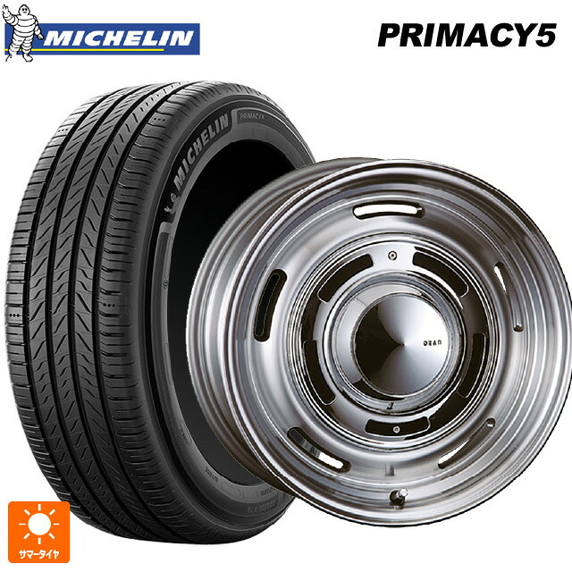 225/40R18 92Y XL ミシュラン プライマシー5 正規品 クリムソン ディーン クロスカントリー バーニッシュグレー 18-8J 国産車用 サマータイヤホイール4本セット