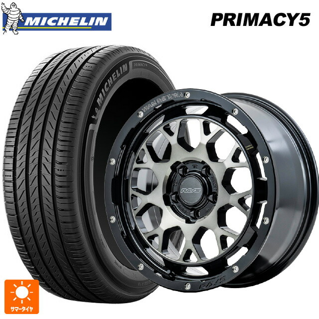 トヨタ アルファード(30系)用 235/50R18 97W ミシュラン プライマシー5 正規品 レイズ チームデイトナ M9+ BEL 新品サマータイヤホイール 4本セット