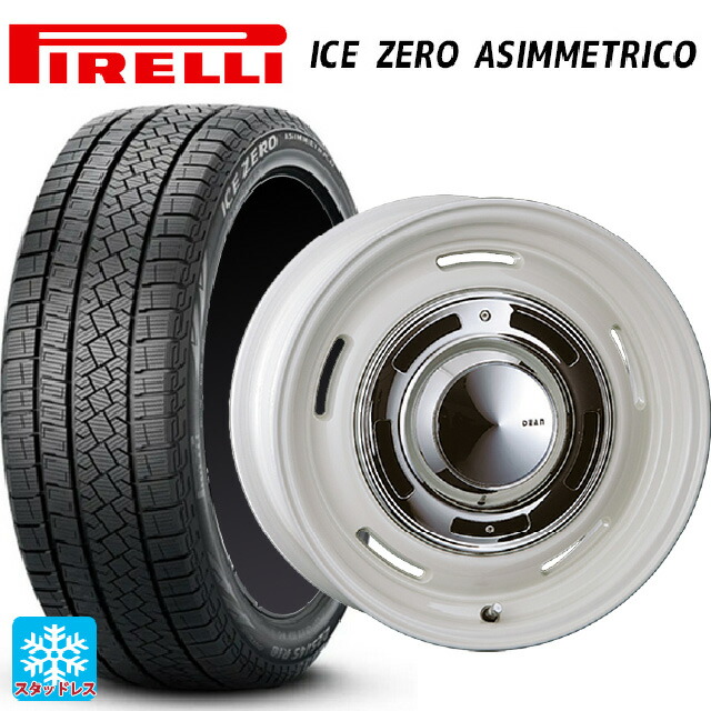 ジープ レネゲード 4xe(BV系)用 215/60R17 96H ピレリ アイスゼロ アシンメトリコ 正規品 # クリムソン ディーン クロスカントリー マーガレットホワイト 新品スタッドレスタイヤホイール 4本セット