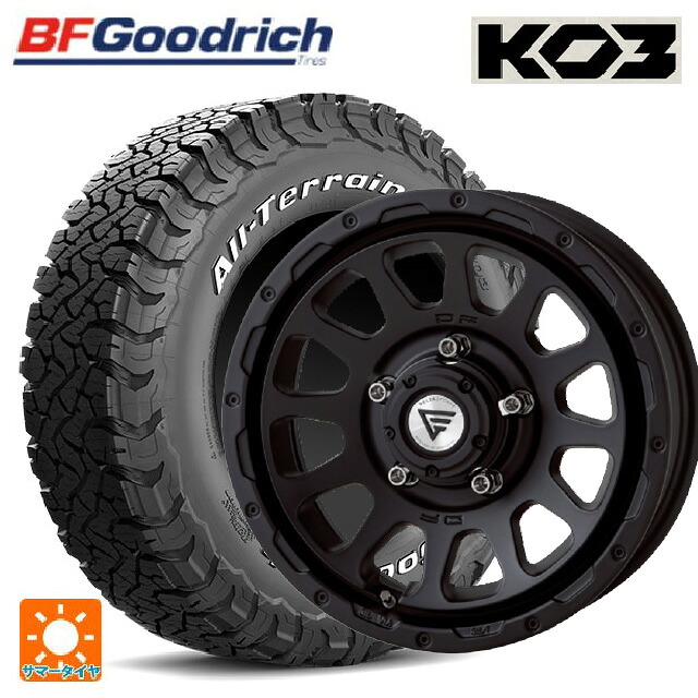 スズキ ジムニーノマド(JC74W)用 225/75R16 115/112S BFグッドリッチ オールテレーン TA KO3 ホワイトレター 正規品 エクシズルライン デルタフォース オーバル マットブラック 新品サマータイヤホイール 4本セット 134,800円