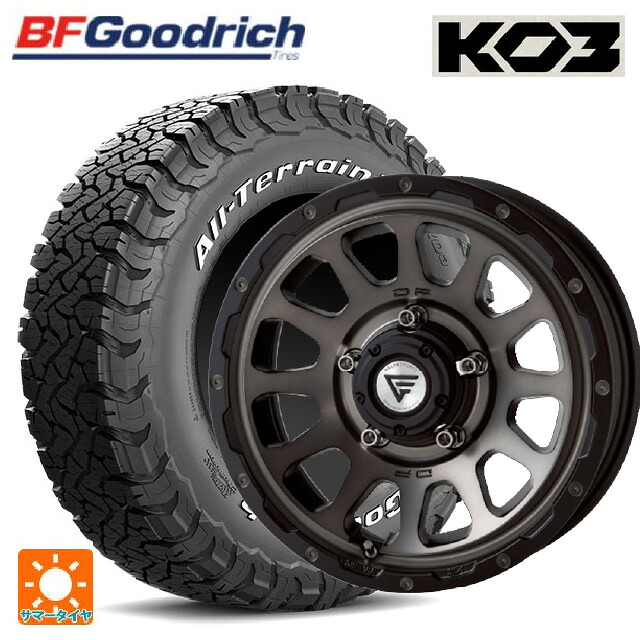215/70R16 100/97S BFグッドリッチ オールテレーン TA KO3 ホワイトレター 正規品 # エクシズルライン デルタフォース オーバル # マットスモークポリッシュ 16-5.5J 国産車用 サマータイヤホイール4本セット|タイヤホイール専門店コニシタイヤ