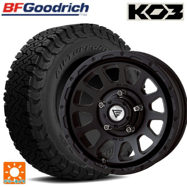215/65R16 103/100S BFグッドリッチ オールテレーン TA KO3 ブラックレター 正規品 エクシズルライン デルタフォース オーバル マットブラック 16-6J 国産車用 サマータイヤホイール4本セット