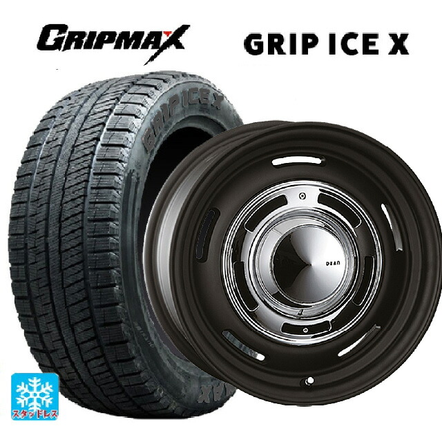185/60R16 86T グリップマックス グリップアイスX ブラックレター # クリムソン ディーン クロスカントリー マットブラック 16-6J 国産車用 スタッドレスタイヤホイール4本セット｜タイヤホイール専門店コニシタイヤ