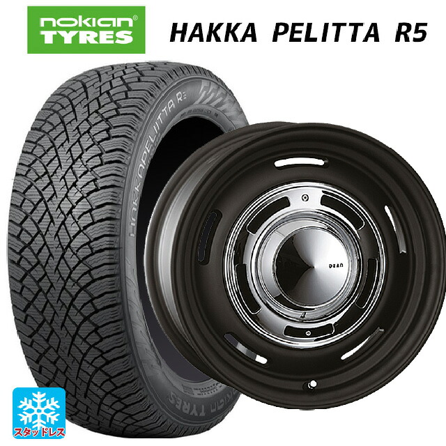 175/65R14 82R ノキアン ハッカペリッタR5 クリムソン ディーン クロスカントリー マットブラック 14-5J 国産車用 スタッドレスタイヤホイール4本セット