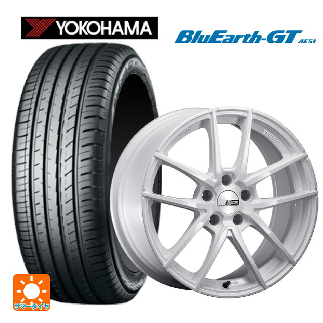 225/40R18 92W XL ヨコハマ ブルーアースGT AE51 タナベ ライナー タイプ10 モノブロック ホワイト 18-8.5J 国産車用 サマータイヤホイール4本セット