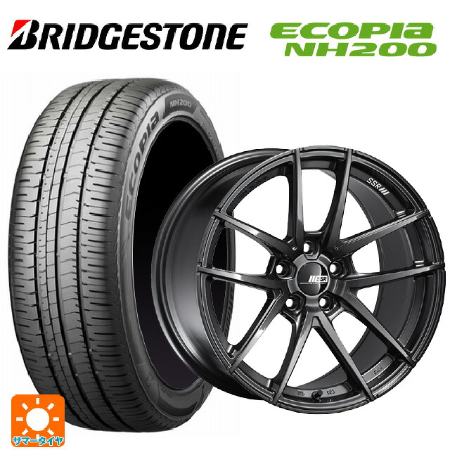 225/45R18 95W XL ブリヂストン エコピア NH200 正規品 タナベ ライナー タイプ10 モノブロック ダークガンメタ 18-7.5J 国産車用 サマータイヤホイール4本セット