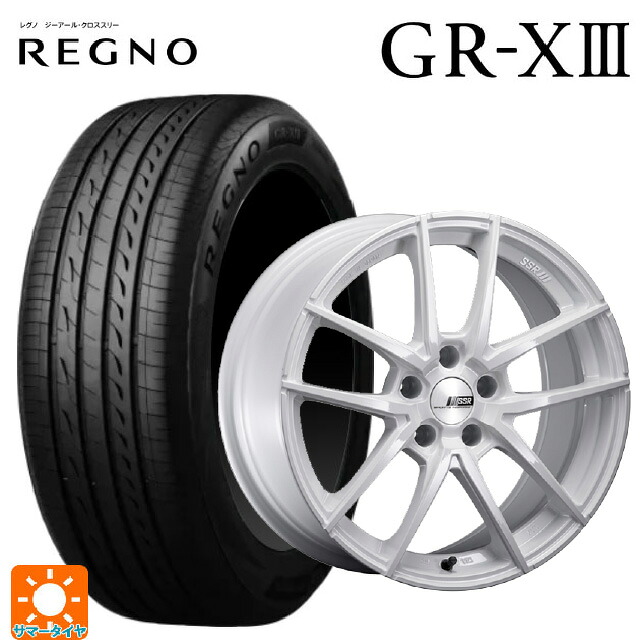 215/45R18 93W XL ブリヂストン レグノ GR-X3 正規品 # タナベ ライナー タイプ10 モノブロック ホワイト 18-7.5J 国産車用 サマータイヤホイール4本セット