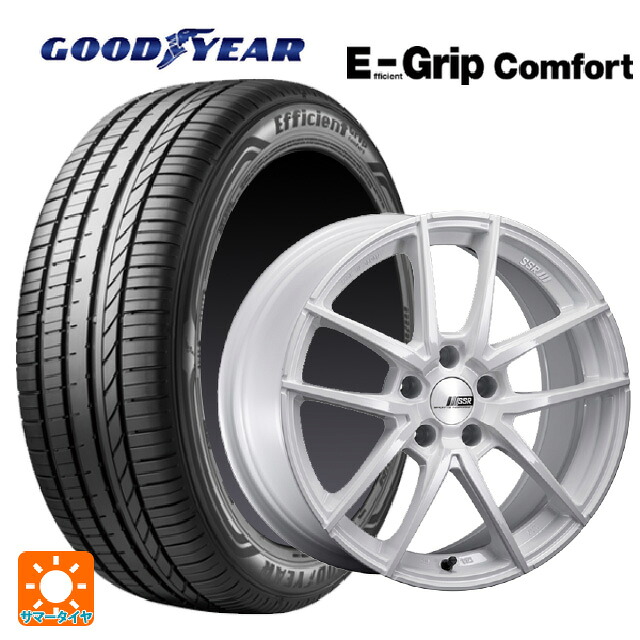 215/45R18 93W XL グッドイヤー エフィシェントグリップ コンフォート タナベ ライナー タイプ10 モノブロック ホワイト 18-7.5J 国産車用 サマータイヤホイール4本セット