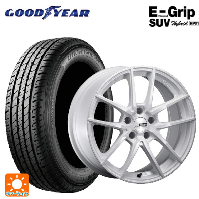 225/65R18 103H グッドイヤー エフィシェントグリップSUV HP01 タナベ ライナー タイプ10 モノブロック ホワイト 18-8.5J 国産車用 サマータイヤホイール4本セット｜タイヤホイール専門店コニシタイヤ