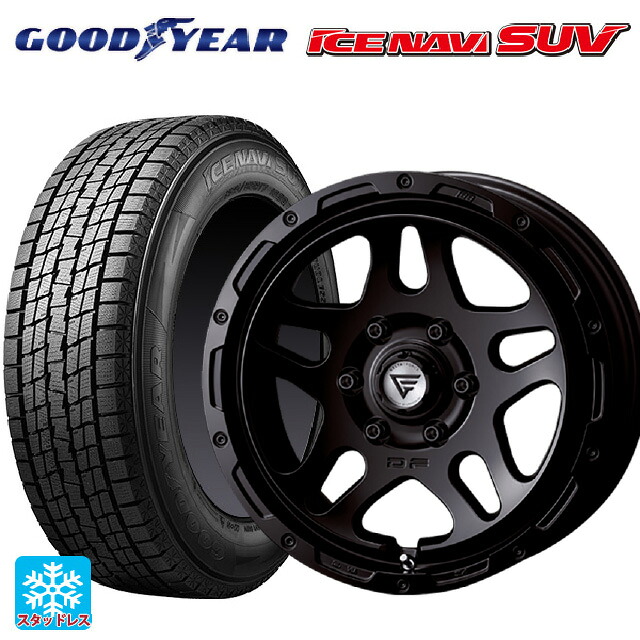 レクサス GX(250系)用 265/65R18 114Q グッドイヤー アイスナビ SUV エクシズルライン デルタフォース オーバーランダー サテンブラック 新品スタッドレスタイヤホイール 4本セット