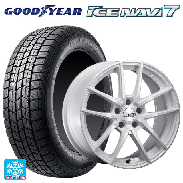 2024年製 235/50R18 97Q グッドイヤー アイスナビ7(数量限定) # タナベ ライナー タイプ10 モノブロック ホワイト 18-8.5J 国産車用 スタッドレスタイヤホイール4本セット