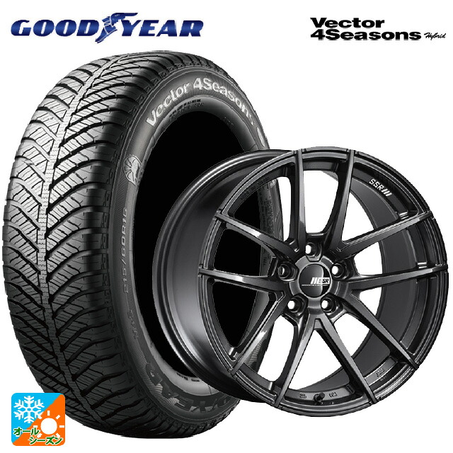 235/50R18 101H XL グッドイヤー ベクターフォーシーズンズ ハイブリッド タナベ ライナー タイプ10 モノブロック ダークガンメタ 18-8.5J 国産車用 オールシーズンタイヤホイール4本セット 131,190円