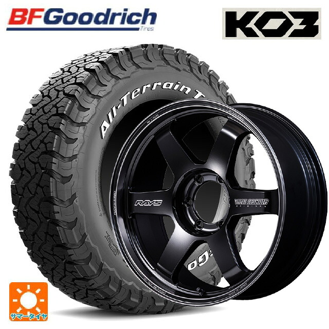レクサス LX(300系)用 275/70R18 125/122S BFグッドリッチ オールテレーン TA KO3 ホワイトレター 正規品 レイズ ボルクレーシング TE37ウルトラ ラージPCD ブラックシャドウ LTD. PH 新品サマータイヤホイール 4本セット