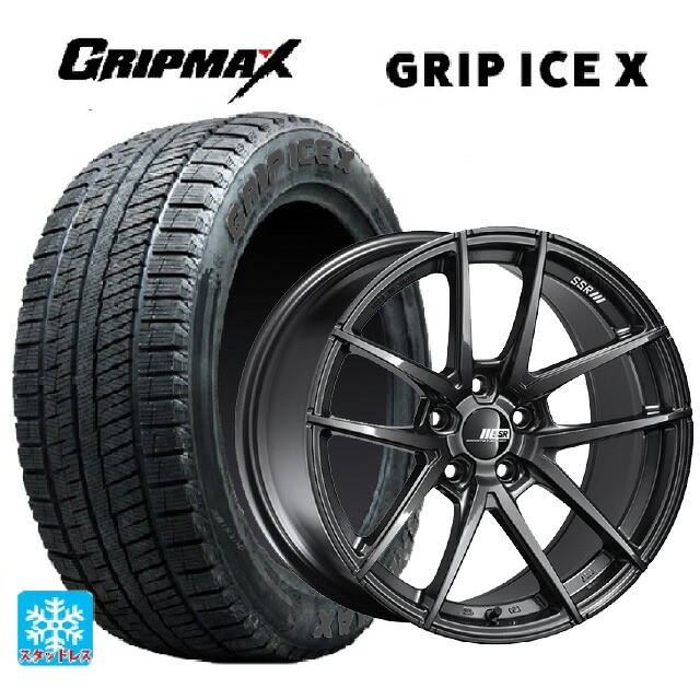 トヨタ カローラ スポーツ(210系)用 225/40R18 92H XL グリップマックス グリップアイスX ブラックレター タナベ ライナー タイプ10 モノブロック ダークガンメタ 新品スタッドレスタイヤホイール 4本セット