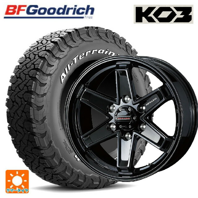 レクサス GX(250系)用 265/70R18 124/121S BFグッドリッチ オールテレーン TA KO3 ホワイトレター 正規品 ウェッズ キーラー タクティクス グロスブラック 新品サマータイヤホイール 4本セット