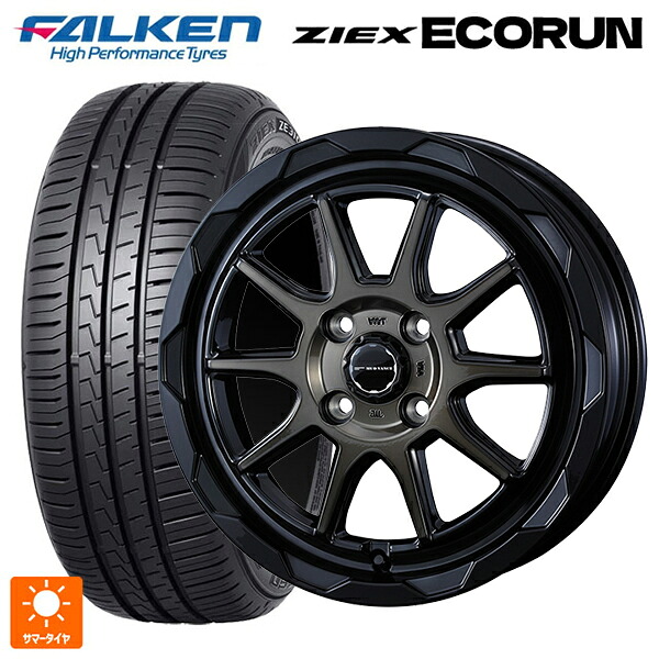 195/50R16 88V XL ファルケン ZE310R エコラン ウェッズ マッドヴァンス06 ブラックポリッシュブロンズクリア 16-6J 国産車用 サマータイヤホイール4本セット