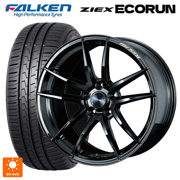 トヨタ GR86(ZN8)用 225/40R18 92W XL ファルケン ジークス ZE310R エコラン ウェッズ ウェッズスポーツ RN55M Gloss Black 新品サマータイヤホイール 4本セット