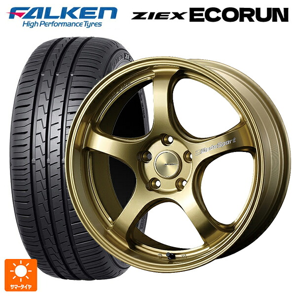 235/50R18 101W XL ファルケン ZE310R エコラン ウェッズ ウェッズスポーツ RN05M Gold 18-8.5J 国産車用 サマータイヤホイール4本セット