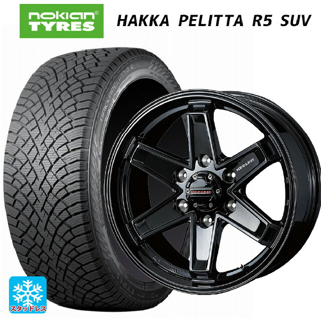 レクサス GX(250系)用 265/65R18 114R ノキアン ハッカペリッタR5 SUV ウェッズ キーラー タクティクス グロスブラック 新品スタッドレスタイヤホイール 4本セット