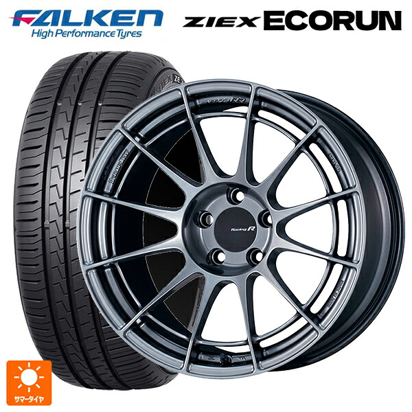レクサス LBX(10系)用 225/55R18 98V ファルケン ZE310R エコラン エンケイ レーシングレボリューション NT03RR ハイパーシルバー 新品サマータイヤホイール 4本セット