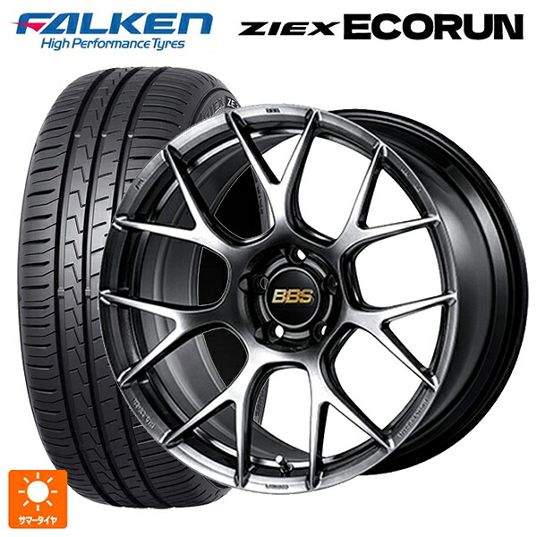 スバル クロストレック(5AA-GUE)用 225/55R18 98V ファルケン ZE310R エコラン BBS RE-V7 DB 新品サマータイヤホイール 4本セット