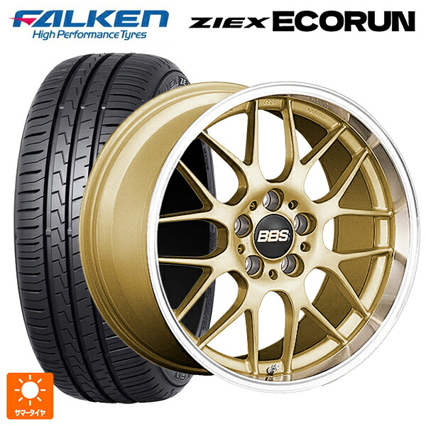 225/65R17 102V ファルケン ZE310R エコラン BBS RG-R GLD 17-7J 国産車用 サマータイヤホイール4本セット