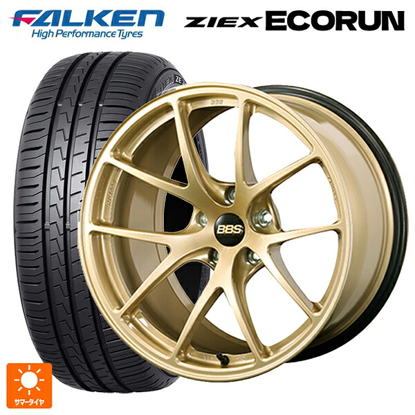 スバル フォレスター(SL系)用 225/55R18 98V ファルケン ZE310R エコラン BBS RI-A GL 新品サマータイヤホイール 4本セット