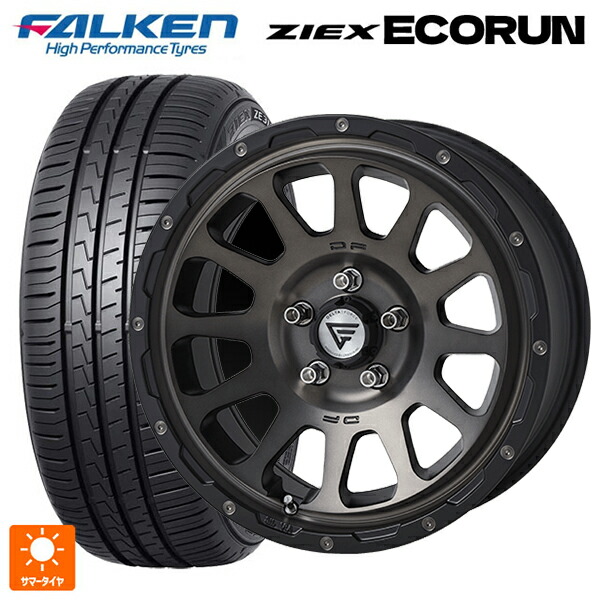 205/60R16 96W XL ファルケン ZE310R エコラン エクシズルライン デルタフォース オーバル マットスモークポリッシュ 16-7J 国産車用 サマータイヤホイール4本セット