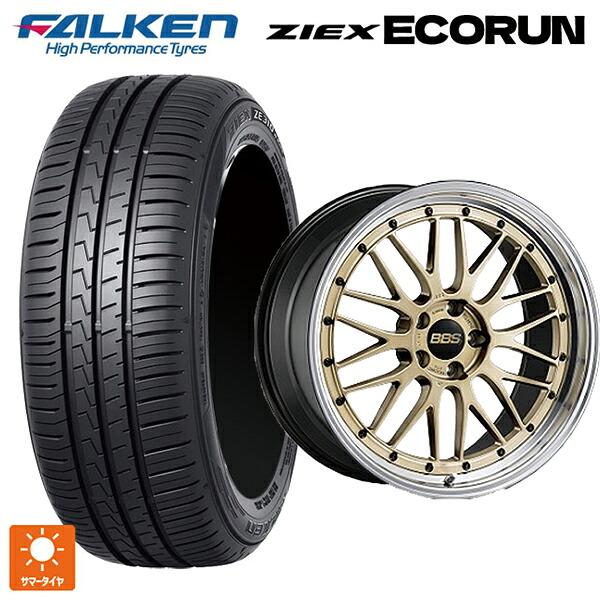 215/60R17 96H ファルケン ZE310R エコラン BBS LM GL-BKBD 17-7J 国産車用 サマータイヤホイール4本セット