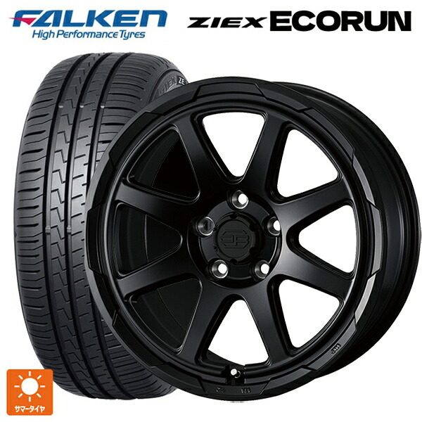 215/55R17 98W XL ファルケン ZE310R エコラン ウェッズ ウェッズ アドヴェンチャー スタットベルグ # セミマットブラック 17-7J 国産車用 サマータイヤホイール4本セット