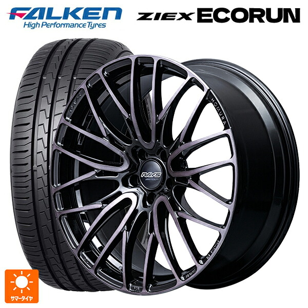 225/40R18 92W XL ファルケン ZE310R エコラン レイズ ホムラ2X10BD ブラッククリアエディション BFJ 18-8J 国産車用 サマータイヤホイール4本セット
