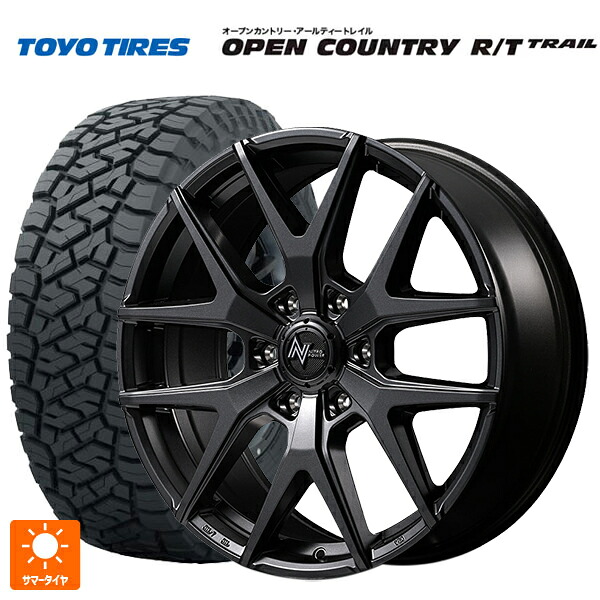 トヨタ ランドクルーザー250(250系)用 275/55R20 120/117Q トーヨー オープンカントリー RT トレイル ブラックレター エムアイディー ナイトロパワー M62 トマホーク バレルブラック 新品サマータイヤホイール 4本セット