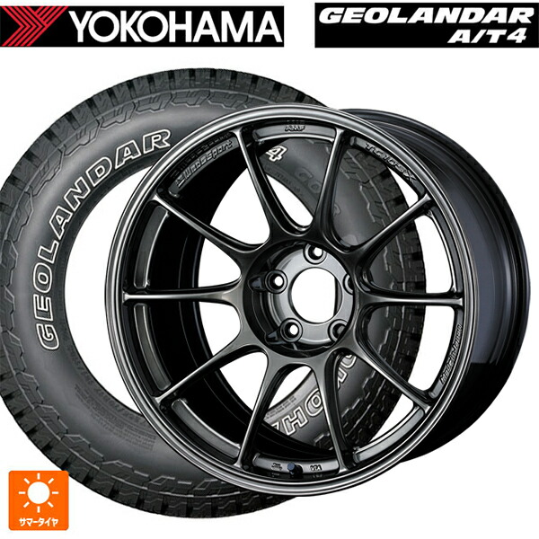 245/65R17 111H XL ヨコハマ ジオランダー AT4 G018 アウトラインホワイトレター 正規品 ウェッズ ウェッズスポーツ TC105X EJ-TITAN 17-8J 国産車用 サマータイヤホイール4本セット