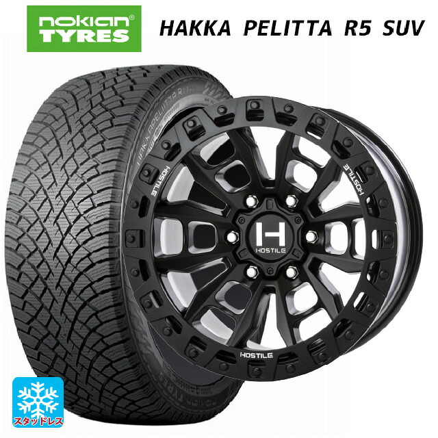 2024年製 265/65R17 116R XL ノキアン ハッカペリッタR5 SUV # トライスターインターナショナル H130 クランドン アスファルト 17-9J 国産車用 スタッドレスタイヤホイール4本セット