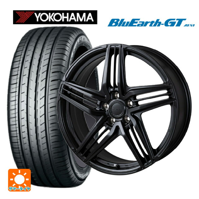 225/45R19 96W XL ヨコハマ ブルーアースGT AE51 ジャパン三陽 グラミック LX S サテンブラック 19-8J 国産車用 サマータイヤホイール4本セット｜タイヤホイール専門店コニシタイヤ