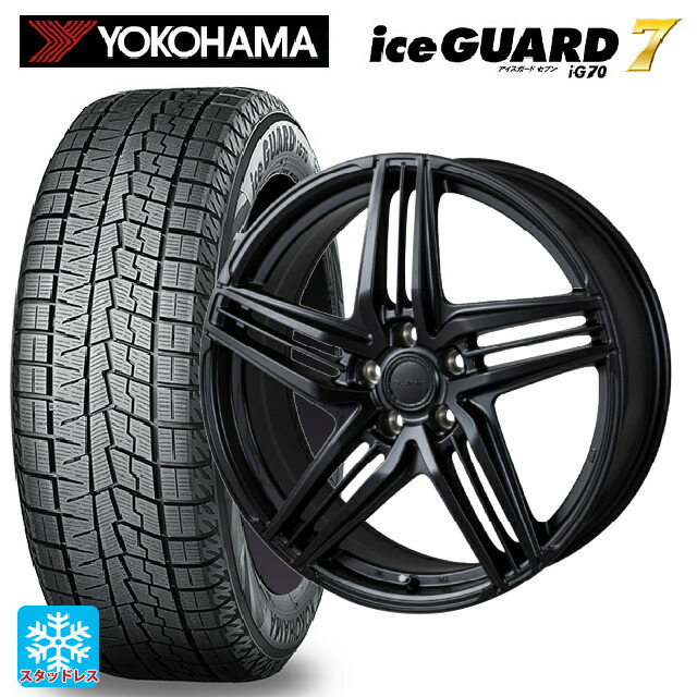 トヨタ クラウンエステート(AZSH38/39)用 235/60R18 107Q XL ヨコハマ アイスガード7(IG70) # ジャパン三陽 グラミック LX S サテンブラック 新品スタッドレスタイヤホイール 4本セット