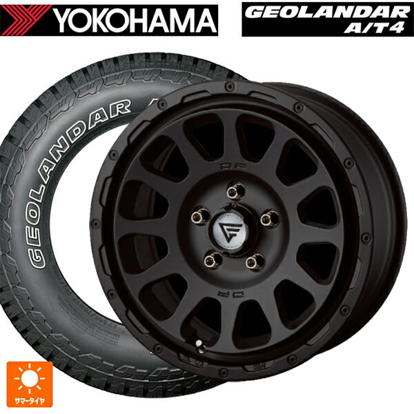 ジープ ラングラー(JL系)用 245/75R17 121/118S ヨコハマ ジオランダー AT4 G018 アウトラインホワイトレター 正規品 エクシズルライン デルタフォース オーバル # マットブラック 新品サマータイヤホイール 4本セット｜タイヤホイール専門店コニシタイヤ
