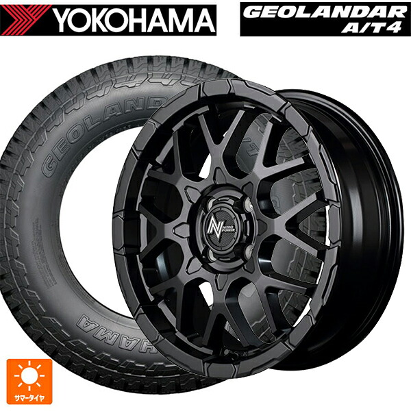 165/60R15 77H ヨコハマ ジオランダー AT4 G018 ブラックレター 正規品 エムアイディー ナイトロパワー M28バレットKC セミグロスブラック 15-5J 国産車用 サマータイヤホイール4本セット