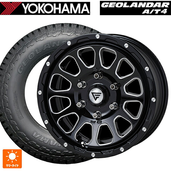 275/65R17 115H ヨコハマ ジオランダー AT4 G018 ブラックレター 正規品 エクシズルライン デルタフォース オーバル ブラックマシニング 17-8J 国産車用 サマータイヤホイール4本セット