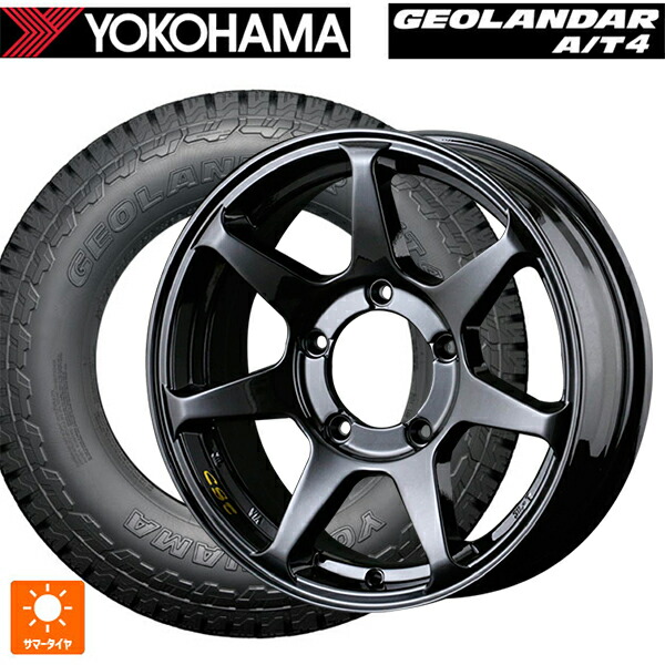 スズキ ジムニーノマド(JC74W)用 225/75R16 115/112S ヨコハマ ジオランダー AT4 G018 ブラックレター 正規品 ドゥオール CST ゼロワンハイパー +J 鋳出しロゴ GBK 新品サマータイヤホイール 4本セット
