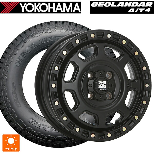 165/60R15 77H ヨコハマ ジオランダー AT4 G018 ブラックレター 正規品 エムエルジェイ エクストリームJ XJ07 Satin Black 15-4.5J 国産車用 サマータイヤホイール4本セット