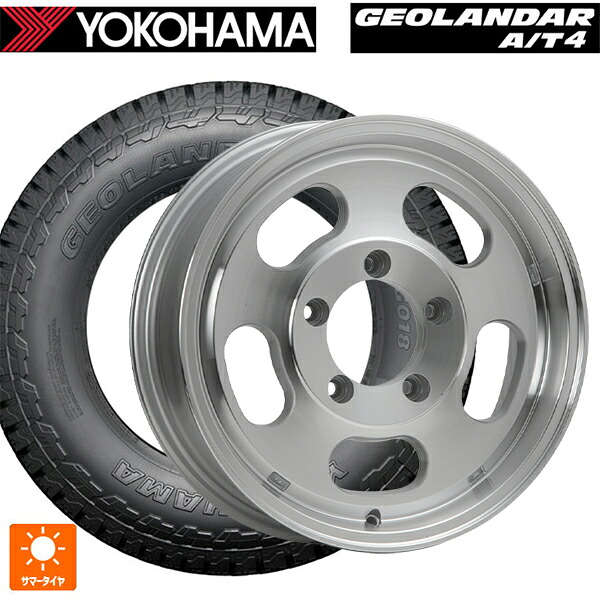 215/70R16 100H ヨコハマ ジオランダー AT4 G018 ブラックレター 正規品 エムエルジェイ エクストリームJ Dスロット ポリッシュ 16-5.5J 国産車用 サマータイヤホイール4本セット